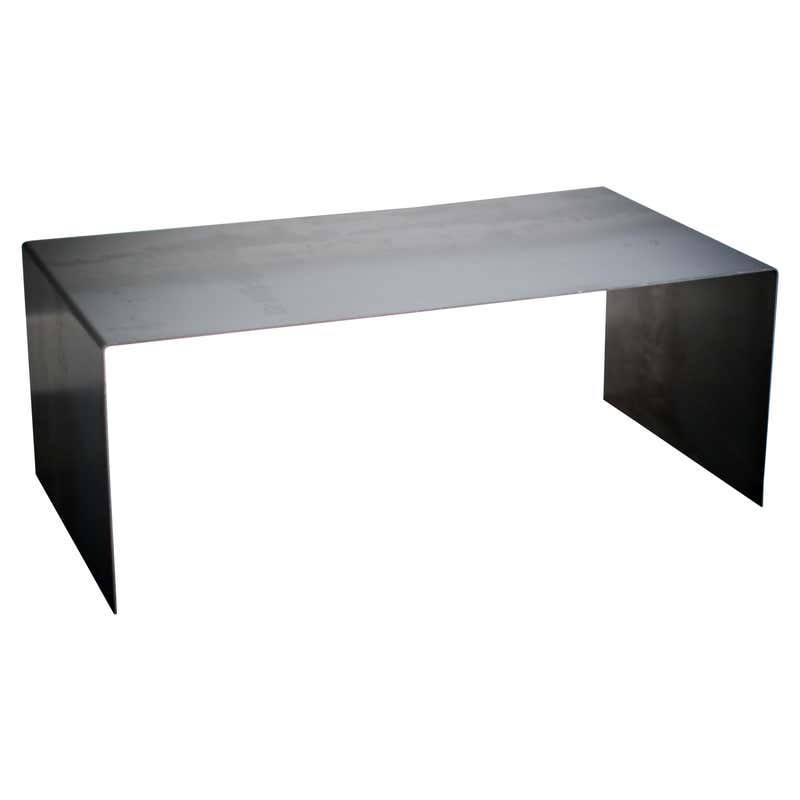 Raw steel on sale coffee table
