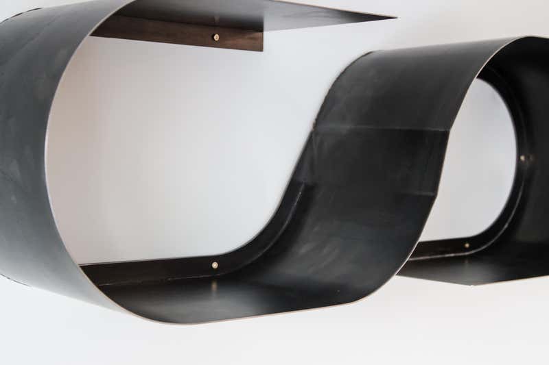 NFNT Shelf in Raw Black Steel and Bronze Seam Limited Edition by Mtharu