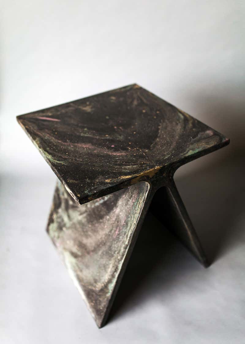 Alpha Q End Table, in Concrete for Indoor or Outdoor by Mtharu