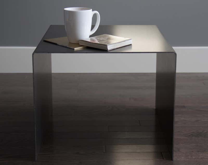 Tabula Rasa Coffee Table with 2 Nesting Tables in Raw Black Steel by MTHARU